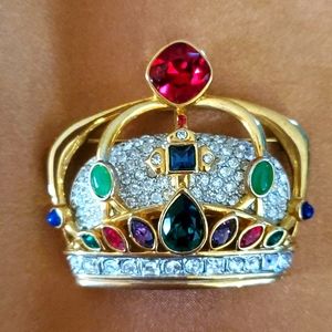Swarovski Vintage Crown Brooch
